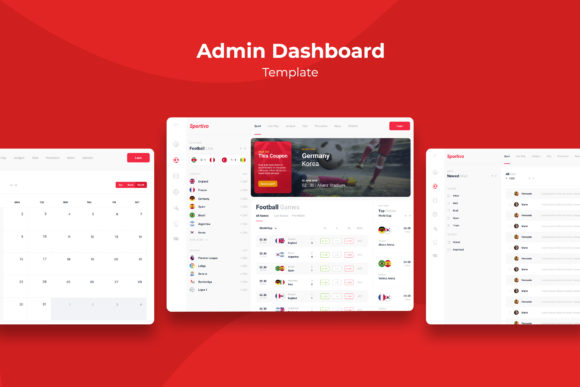 Admin Dashboard Sport Statistics