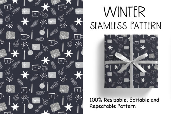 Christmas Pattern with Winter Elements
