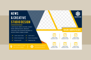Diagonal Photo Horizontal Banner Blue
