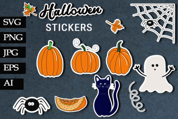 Halloween Stickers. Pumpkin