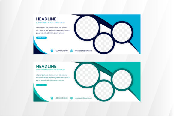 Horizontal Banner Green Blue: A Modern Design Solution for Web and Print