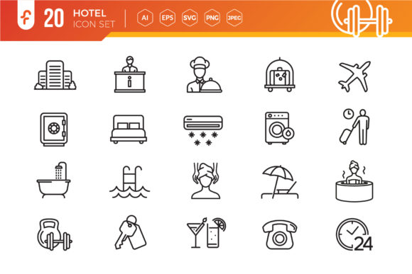 Hotel Elements Line Web Icon Set: A Comprehensive Overview
