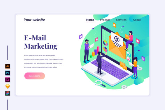Isometric E-mail Marketing Landing Page: A Creative Solution for Modern Marketers