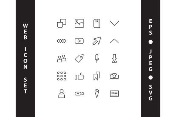 Line Style Web Icon Set 3: A Versatile Tool for Digital and Print Projects