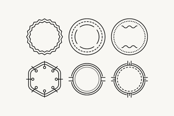 Outline Minimalistic Clipart SVG Badges