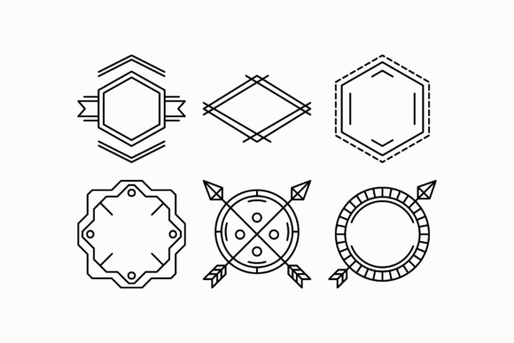 Outline Minimalistic SVG Clipart Badges: A Versatile Resource for Designers and Creators