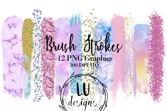 Unicorn Rainbow Paint Brush Strokes: A Magical Addition to Your Creative Projects
