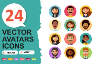 Vector Avatars Cartoon Flat: A Versatile Resource for Designers and Businesses